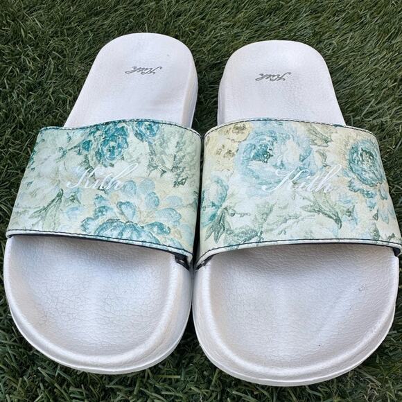 Kith Vintage Floral Streetwear Slides Lightweight Slip On Loungewear Sandals 10 - Picture 5 of 9